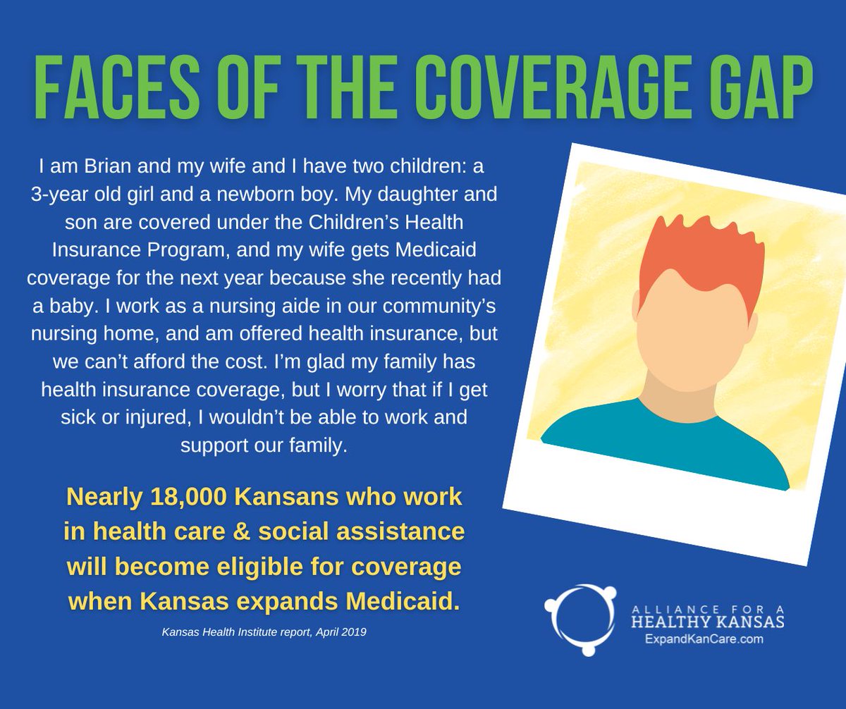Brian is a husband and father who works everyday but can't afford health insurance. Medicaid expansion would help him stay healthy and enhance the financial well-being of his family. Learn more: tinyurl.com/5n6en5at #ExpandKanCare #ksleg #kansas #kslegislature