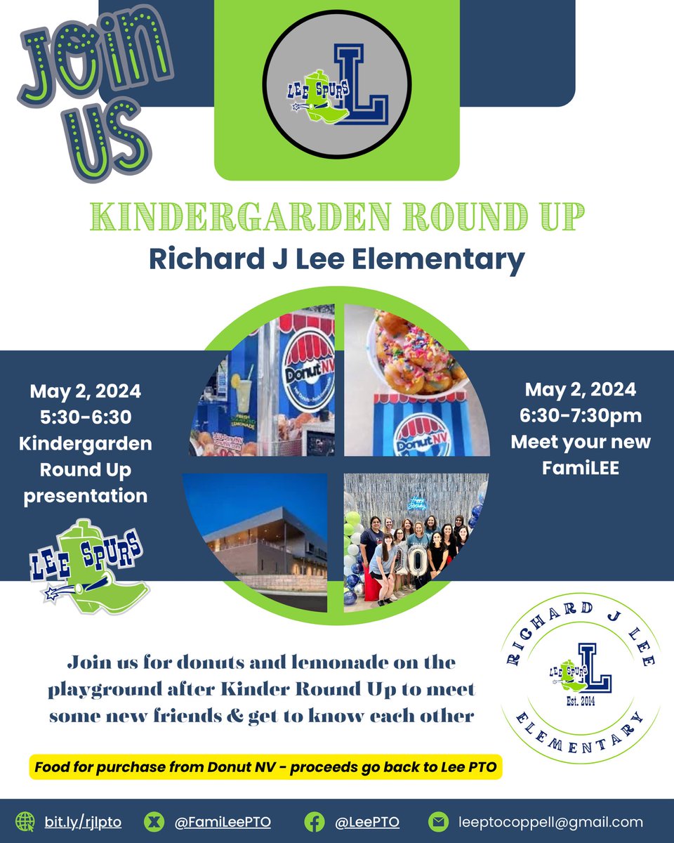 Kindergarten Round Up is next week! Excited to see all the new and familiar faces! Please join RJL PTO after the program by the playground outside for community building, Q&A, and school supply ordering info! Yummy donuts from @donutnvofficial available for purchase!