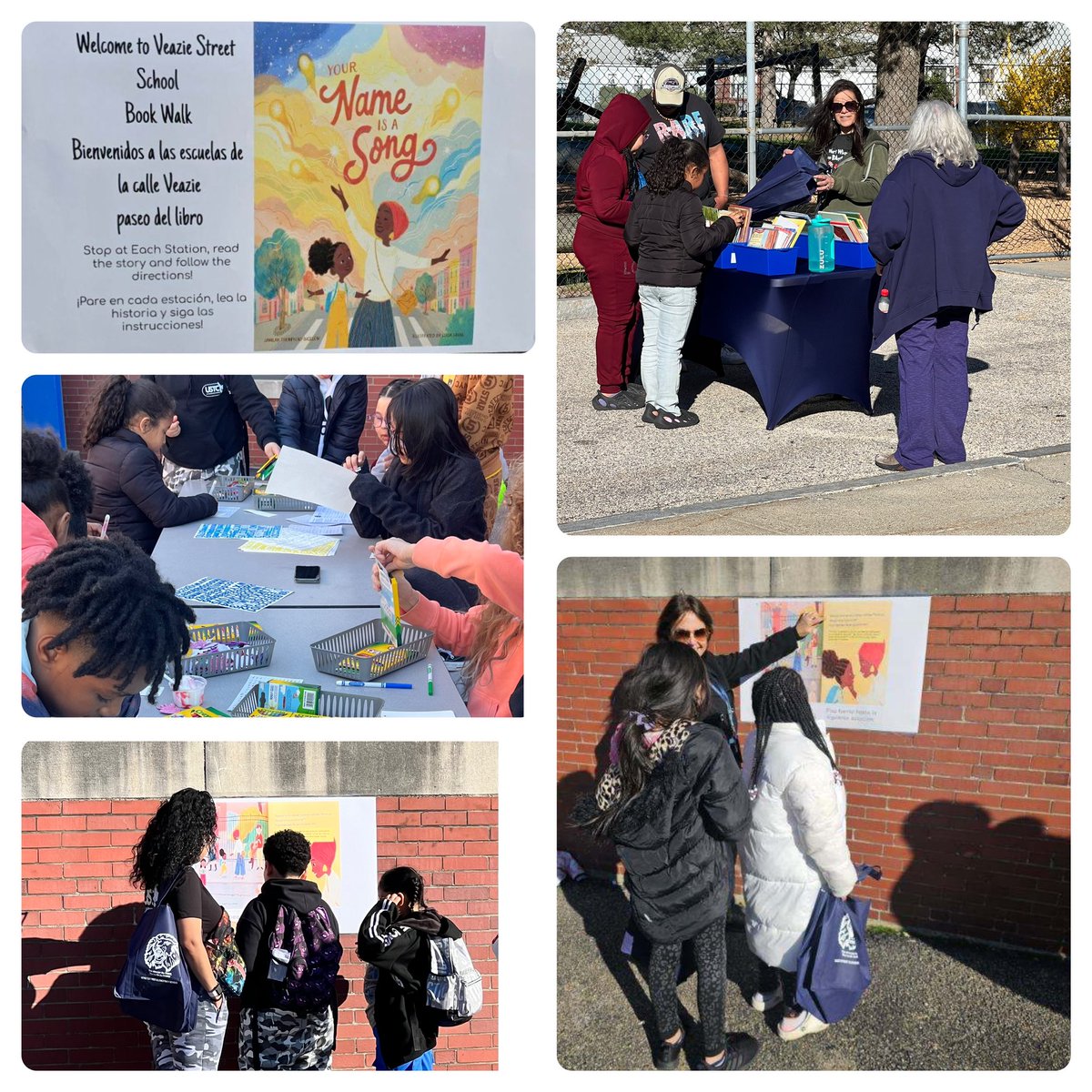 Thanks to our Veazie families that came to our annual Story Walk! Huge thanks our Veazie staff  &amp; special thanks to Ms. Pascale for once again organizing an event where families read together, received library cards and free books, and created their own bookmarks!