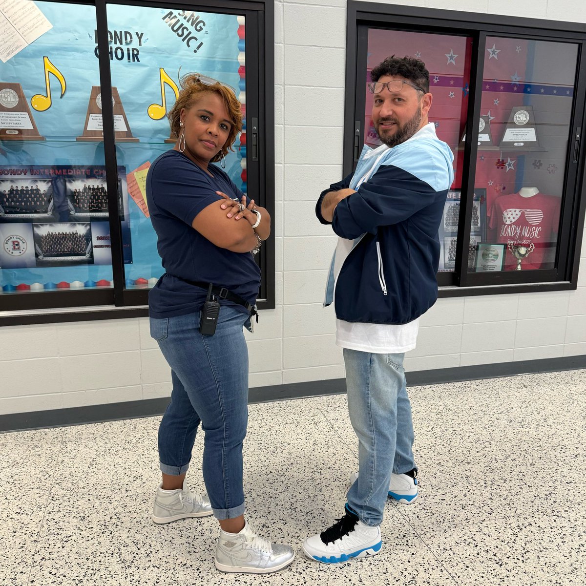 TheBondyInt's tweet photo. Our students organized Jordan Day yesterday, made a flyer, and encouraged everyone to wear their favorite pair of Jordans! We had a lot of fun and loved seeing everyone’s fits! 
#BondyProud #LivingTheDream https://t.co/s1nkAK66Mv