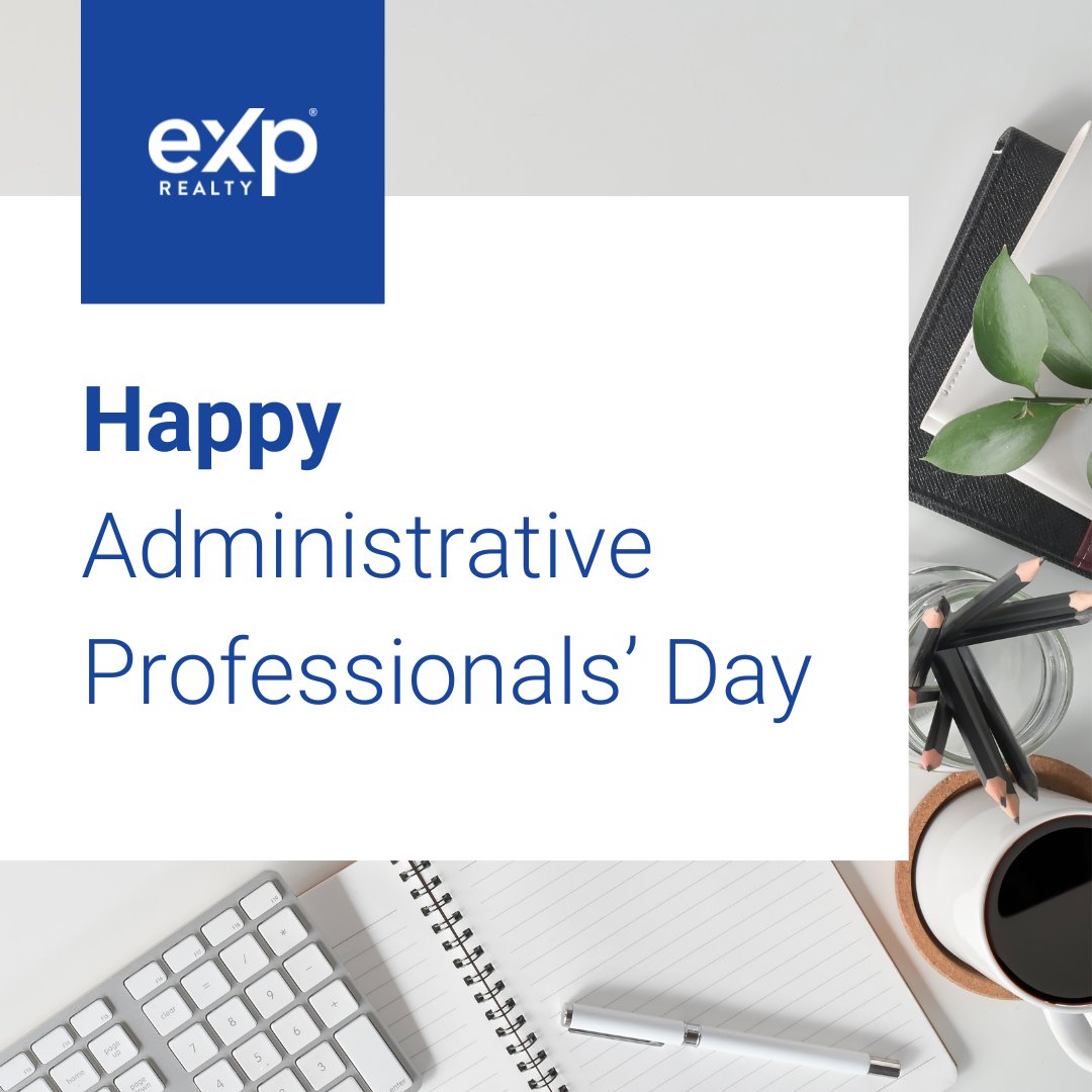 Today, on Administrative Professionals’ Day, we extend our deepest gratitude to the dedicated team at eXp Realty. You are the backbone of our operations, making success possible each day. Thank you for all that you do to keep us at the top! 💙 #eXpProud