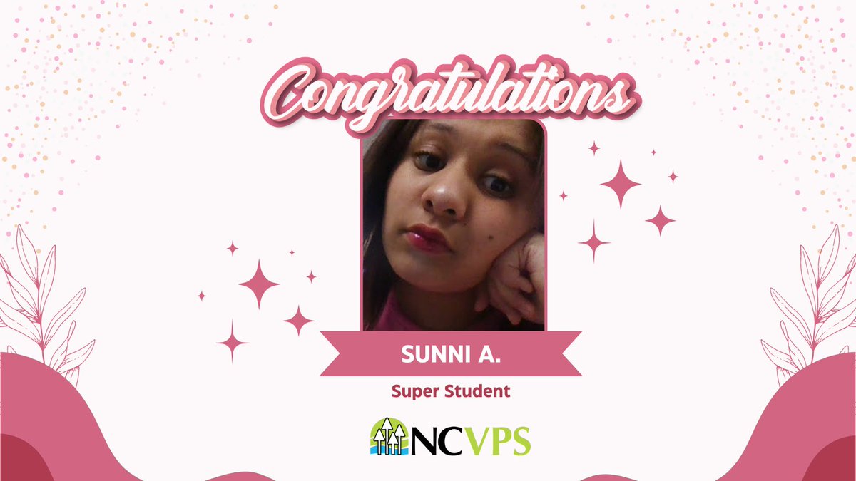 ⭐ Sunni is a super student in Blended English I! She enjoys spending time with her friends and family and being outside with her dogs! Congratulations! ncvps.org/meet-super-stu… #WeAreNCVPS #NorthCarolina #VirtualLearning #OnlineLearning #SuperStudents #NCVPS