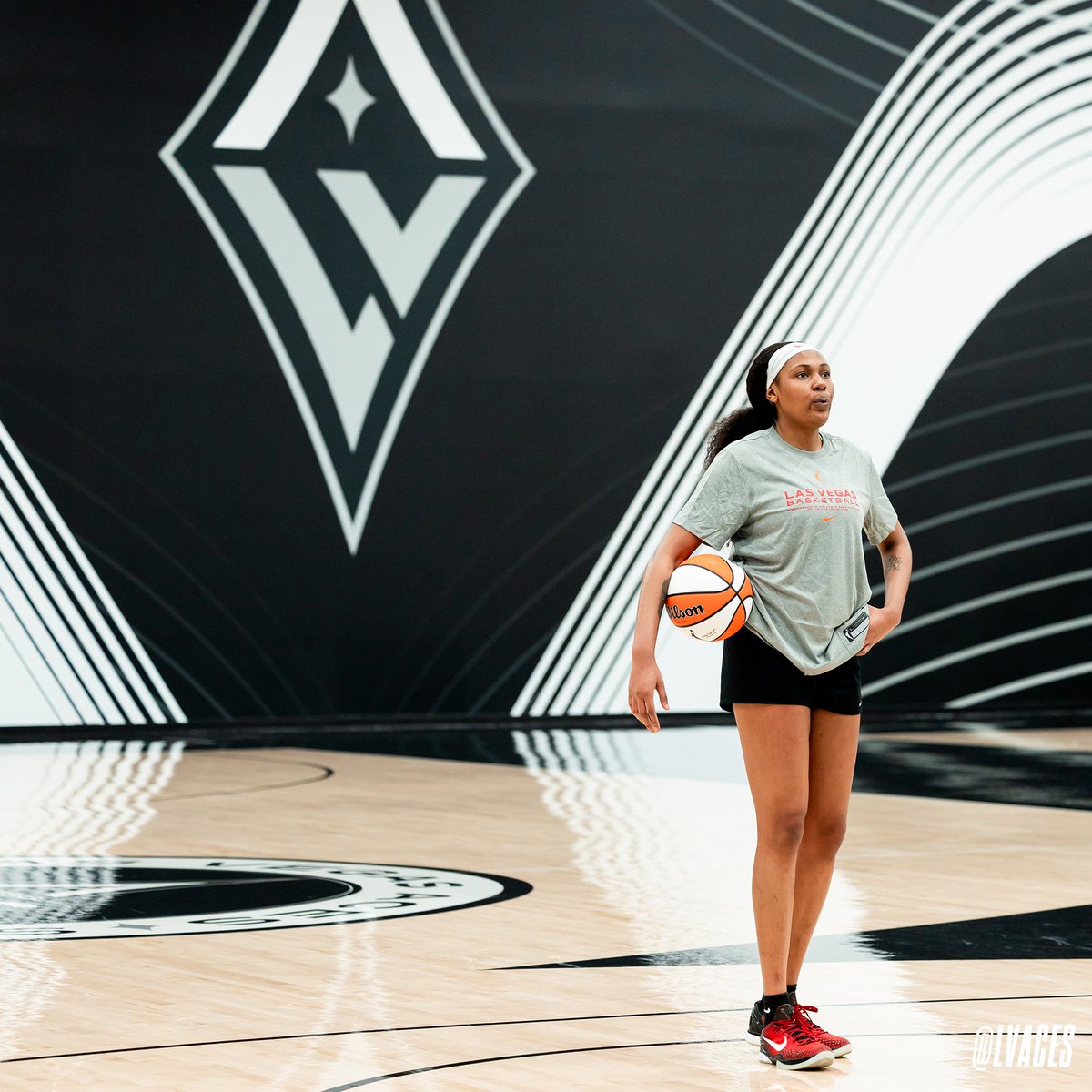 Jackson State Angel Jackson WNBA Las Vegas Aces practice pic-Aces