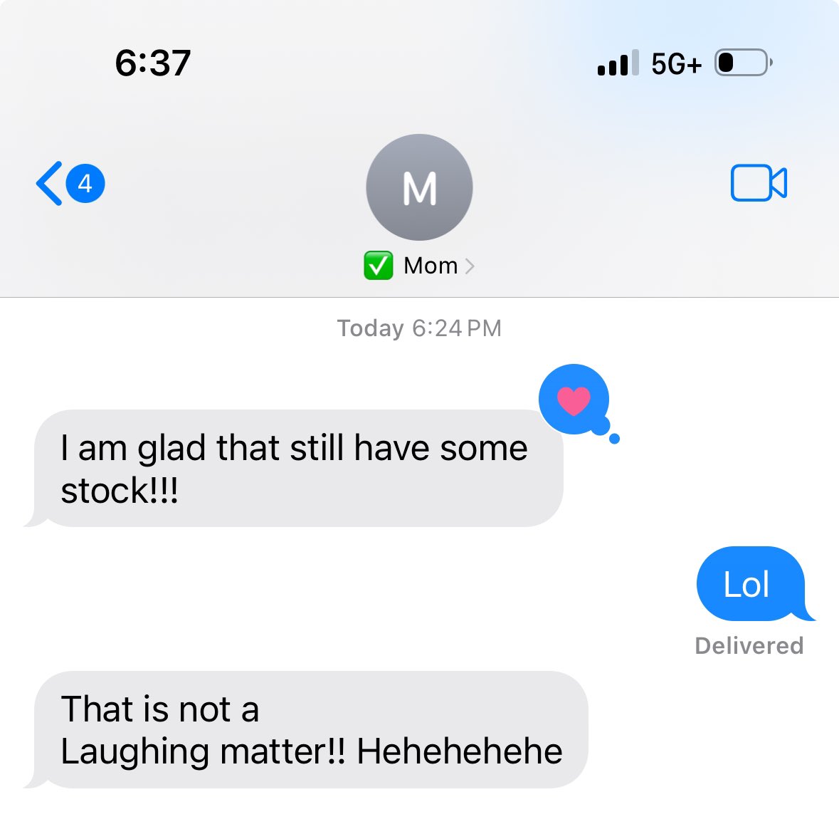 When:

* You gift mom some startup stock
* She approves of the latest feature

(Everyone should gift mom + dad some stock. They got you there!)