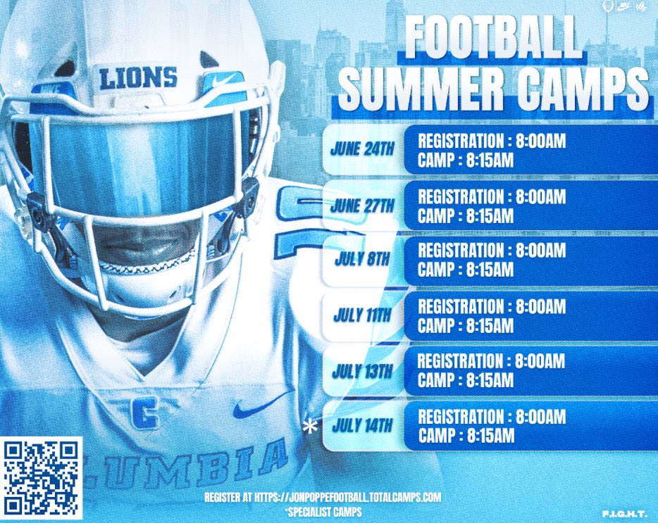 Thank you @CoachStoNGo for the camp invite! @CULionsFB @CoachJonMc @RecruitingBh