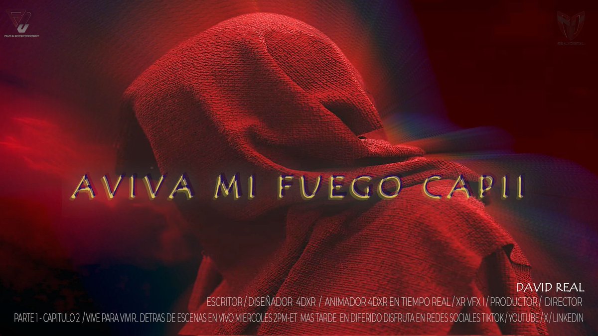 REALandDIGITAL's tweet photo. AVIVA MI FUEGO."VIVE PARA VIVIR" Producción Cinematografica #Biblica #Cristiana con #realidadextendida

Diseño/Produccion/Dirección #realydigital #realanddigital #davidreal

Miercoles/Sabados
TikTok-Mp4 YouTube-VR https://t.co/CysLrTF2vX -XR
#Binance #DiaDelLibro #FelizMiercoles https://t.co/A5casefGk5