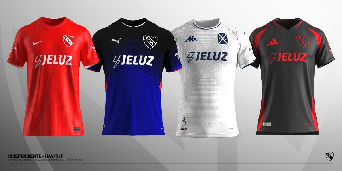 PROYECTO 4²²

4 Equipos - 4 Marcas - 4 Diseñadores

River, Racing, Boca e Independiente
x 
Adidas (<a href="/marito_plottier/">Marito Rodriguez ⭐️⭐️⭐️</a>), Nike (<a href="/IL_Graphic/">Igna Llompart</a>), Puma (<a href="/perseor9/">Pablo Nievas</a>) y Kappa (<a href="/flaviazo90/">FB.</a>).