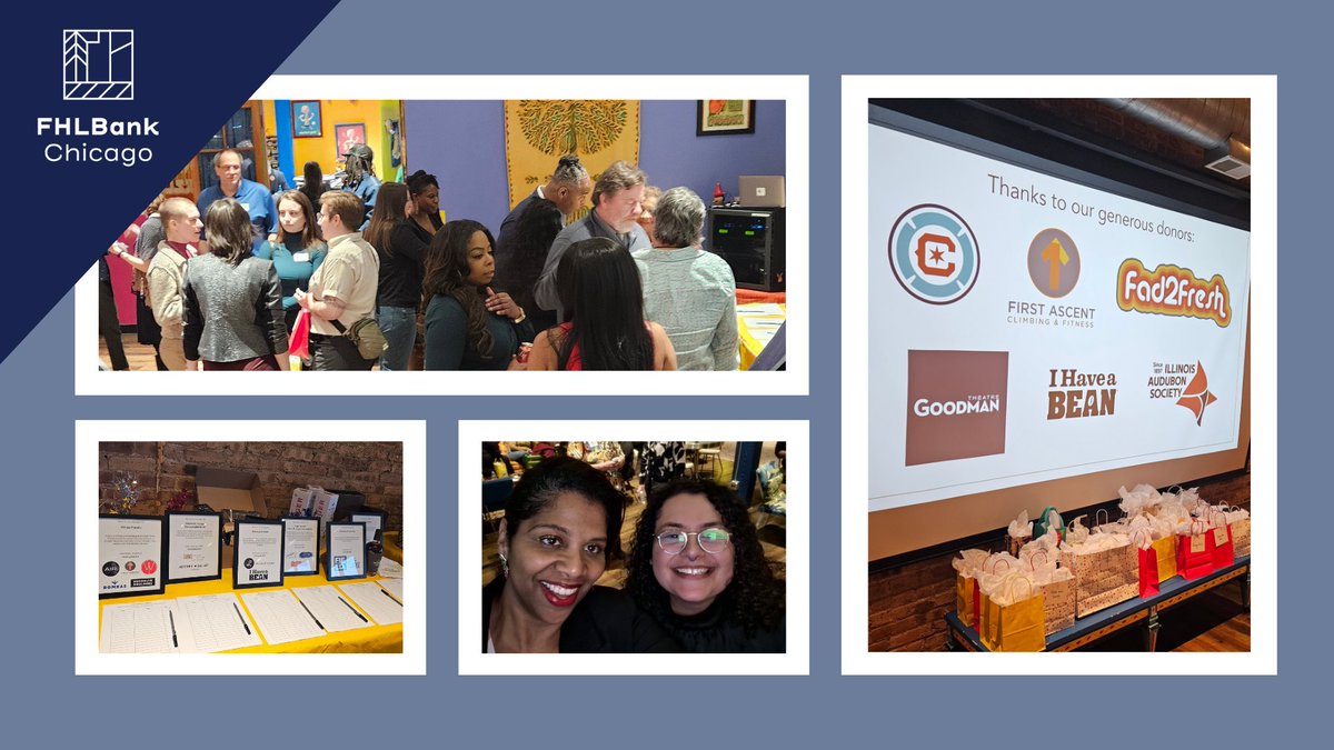 We had a great time connecting with community partners during the recent @HousingActionIL “Toast to Housing Justice” fundraising event. We are inspired by your mission and the work you do to create more opportunities for affordable housing! #LifeatFHLBC #AffordableHousingIllinois