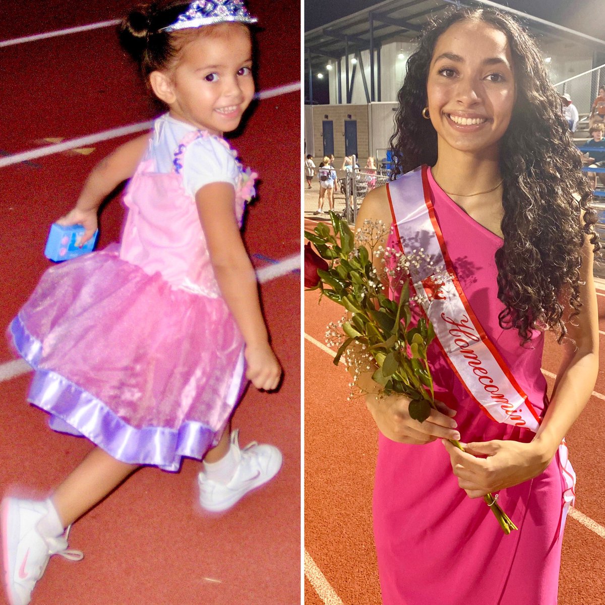 2-year old @LusiaLangi visiting me at work, running around Bobcat Stadium, rockin’ a princess dress, Nikes, with a camera in hand. Now she’s 18, a HS All-American who will play D1 volleyball, major in Sports Management & Media Studies, & is kinda TikTok famous. Life’s a trip…