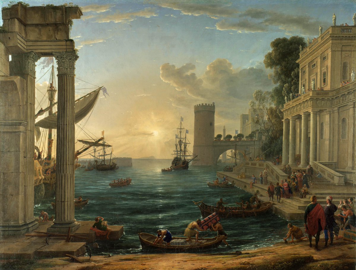 Seaport with the Embarkation of the Queen of Sheba
Claude Lorrain, 1648