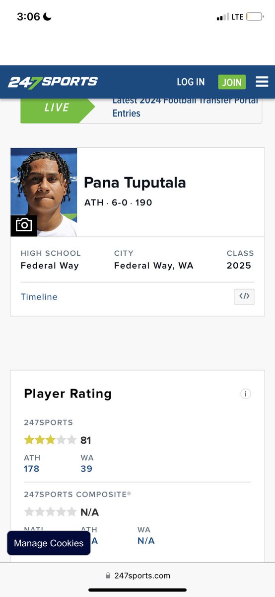 Blessed to be rank a 3🌟 @BrandonHuffman @TFordFSP @BigSamAdams95 @CoachPatu