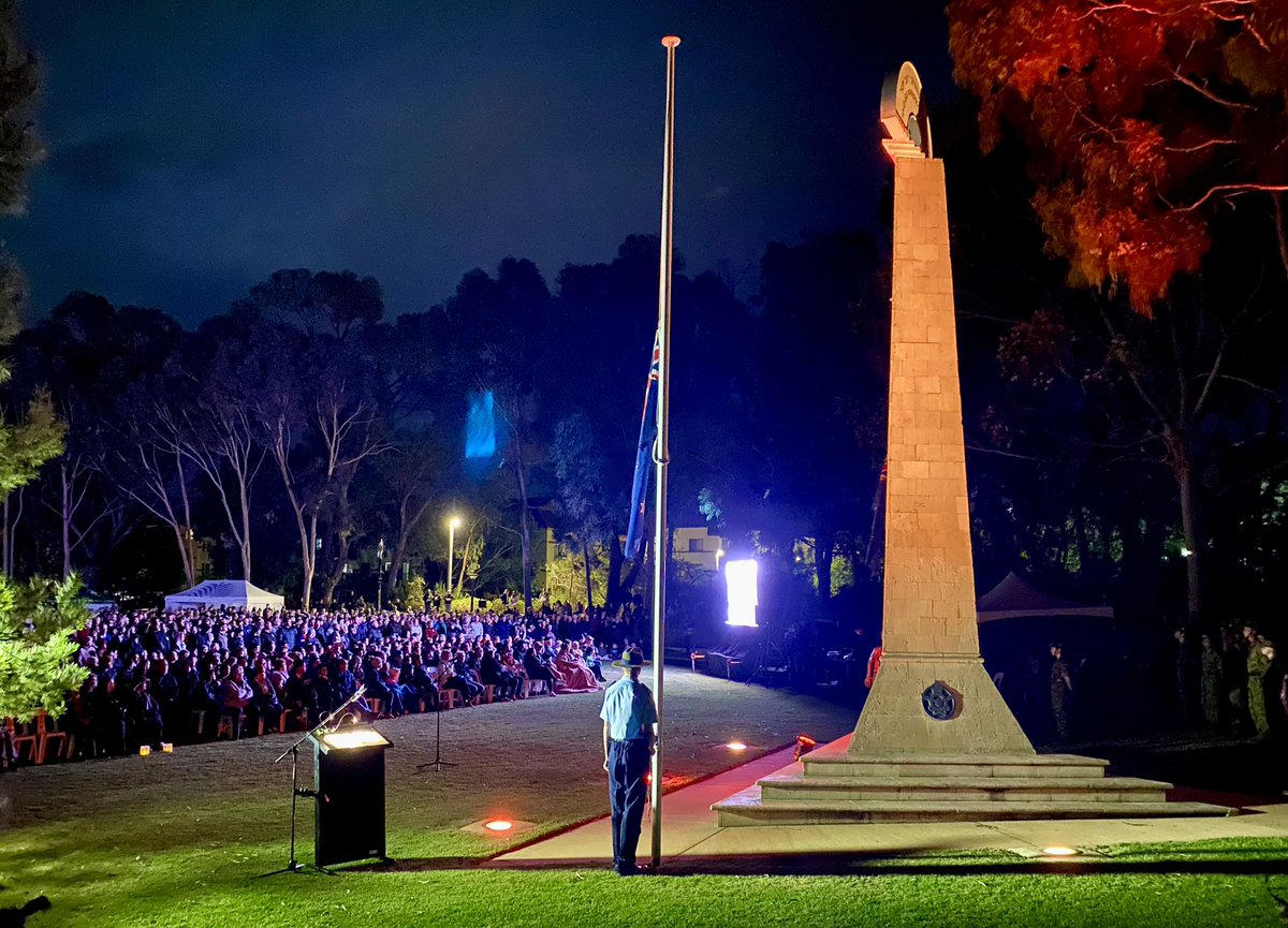 Thousands of people are at Joondalup’s Central Park for the City of Joondalup/ Joondalup City RSL Anzac Day Dawn Service, paying their respects to those who have fought and continue to fight in theatres of war for the 2 great nations of Australia and New Zealand. Lest We Forget!