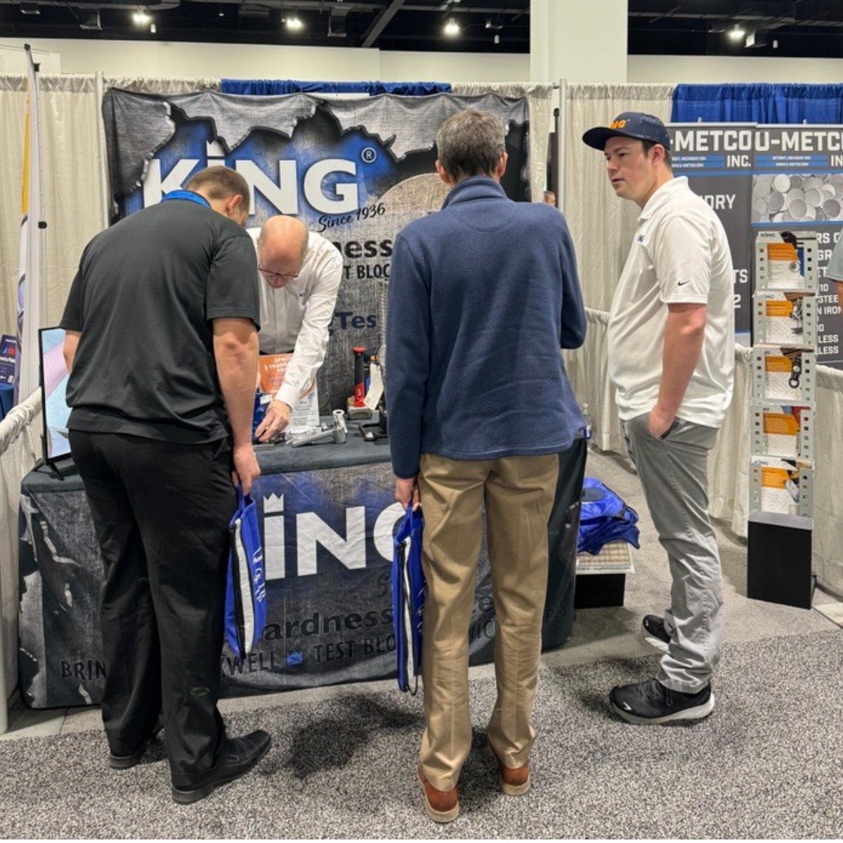 KingTesters's tweet image. What an incredible day at AFS MetalCasting Congress!🌇

We&apos;ll be back tomorrow for the morning before the show wraps up.

Drop by Booth #510 for another great morning with QUALITY interactions tomorrow! 🎉

#MetalCasting #KingTester #Booth510 #SeeYouTomorrow