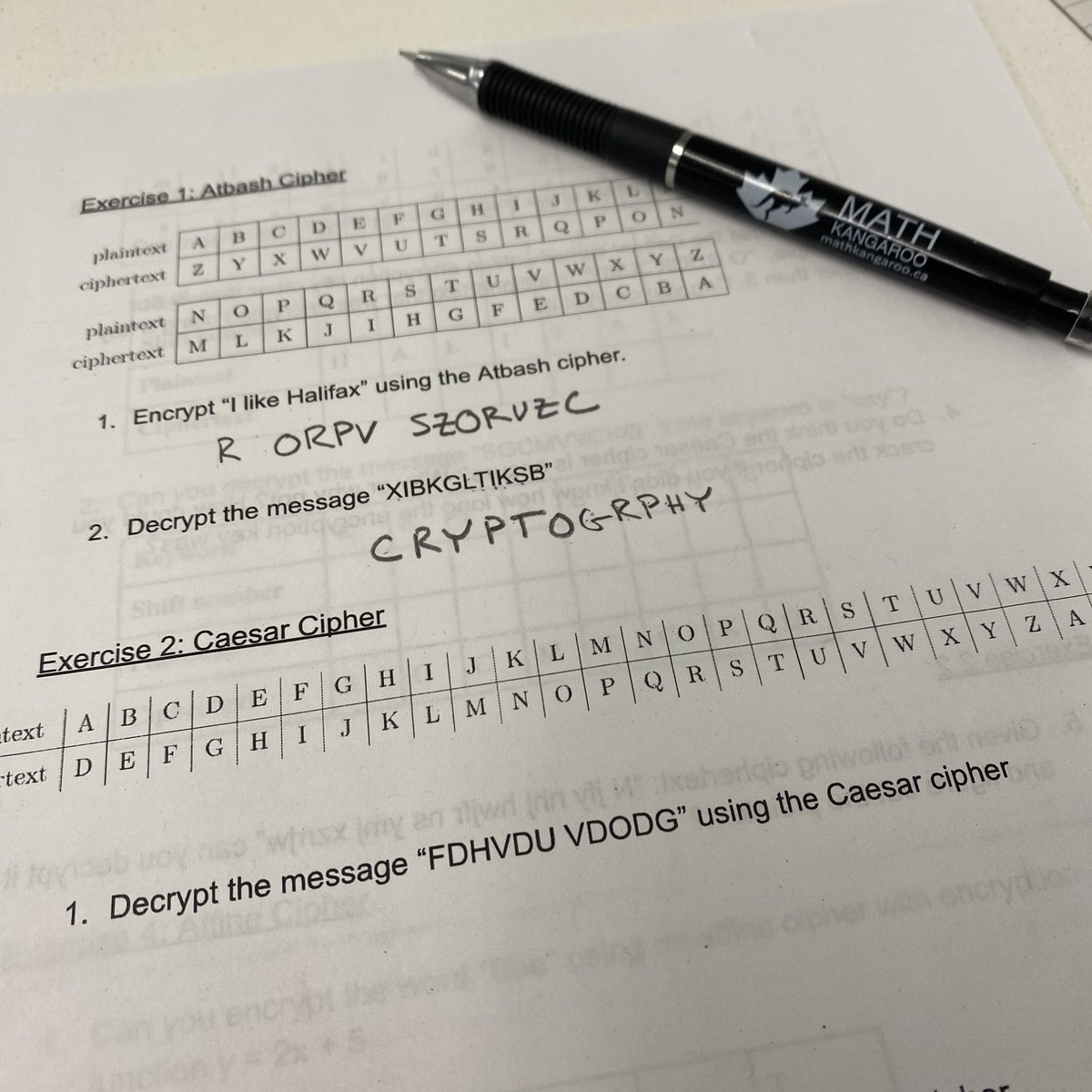 Erick Lee HRCE Math (@theericklee) on Twitter photo Had a great evening with my son learning more about cryptography at the <a href="/NSMathCircles/">NS Math Circles</a> monthly event. Thanks! Had a great evening with my son learning more about cryptography at the <a href="/NSMathCircles/">NS Math Circles</a> monthly event. Thanks!