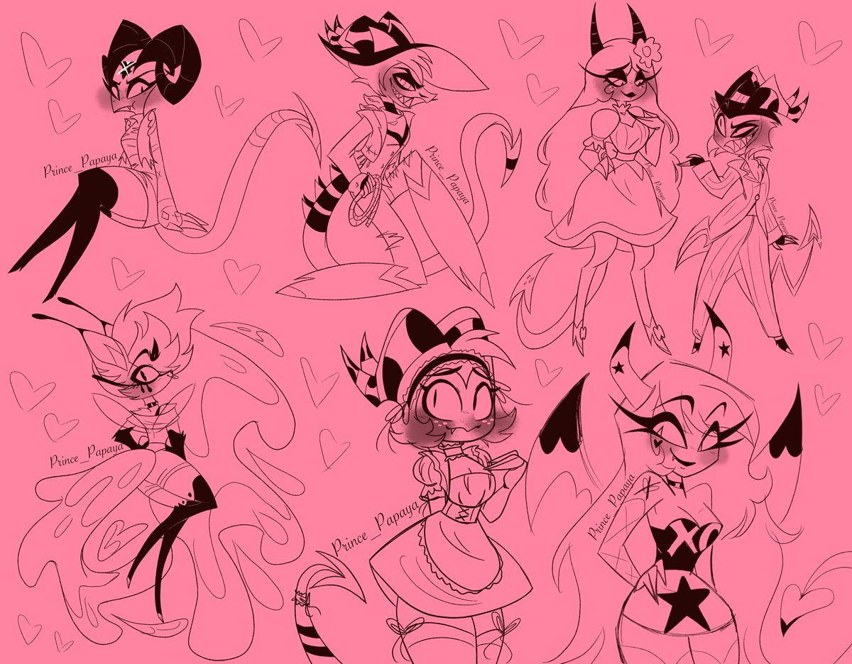 Here’s all the sketches I did so far put together💕💖 

Let me just say again, thank you all again for the requests :3 

And can’t wait to finish some more >:3

#helluvaboss #helluvabossfanart