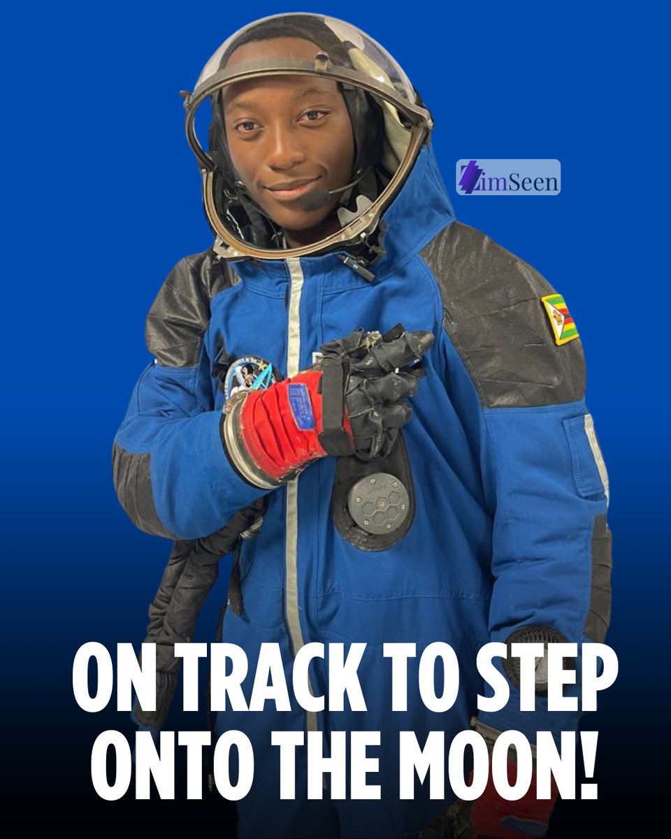 HISTORY IN THE MAKING! Thomas Mashingaidze, 16, is set to become the first Zimbabwean to possibly journey to the moon! He's enrolled in the astronaut program at the International Institute of Astronautical Sciences in the US, paving the way for Zimbabweans in space exploration.
