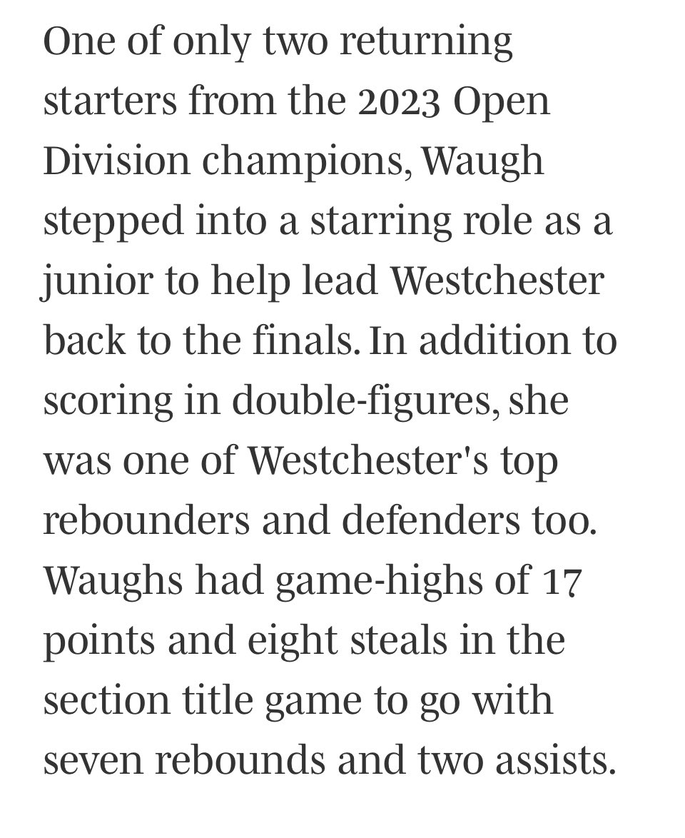 Westchester Girls Basketball (@westchestergbb) on Twitter photo Junior Guard <a href="/WaughReigne/">Reigne Waugh</a> stepped up big; pulling down boards, putting up buckets and with a tireless engine, she helped fuel the team to countless victories.
Congrats on being named All-City 2nd Team!
“It’s a great day to be a Comet”☄️ Junior Guard <a href="/WaughReigne/">Reigne Waugh</a> stepped up big; pulling down boards, putting up buckets and with a tireless engine, she helped fuel the team to countless victories.
Congrats on being named All-City 2nd Team!
“It’s a great day to be a Comet”☄️
