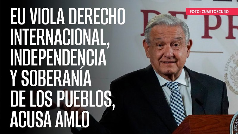 EU viola derecho internacional, independencia y soberanía de los pueblos, acusa AMLO youtu.be/Og0GRaNOnBU