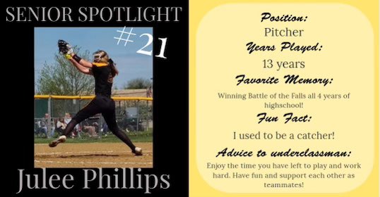 blacktigersb's tweet photo. Here is Senior Julee Phillips! She has been a crucial part of our program for 4 years! She handles business on the mound AND at the plate! (she has over 100 strikeouts and 3 HR!)  We will miss her so much but we can't wait to watch her continue her softball career at Tri-C! https://t.co/HmftWpm7yy