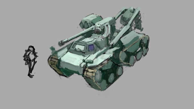 「シンプルな背景 戦車」のTwitter画像/イラスト(新着)