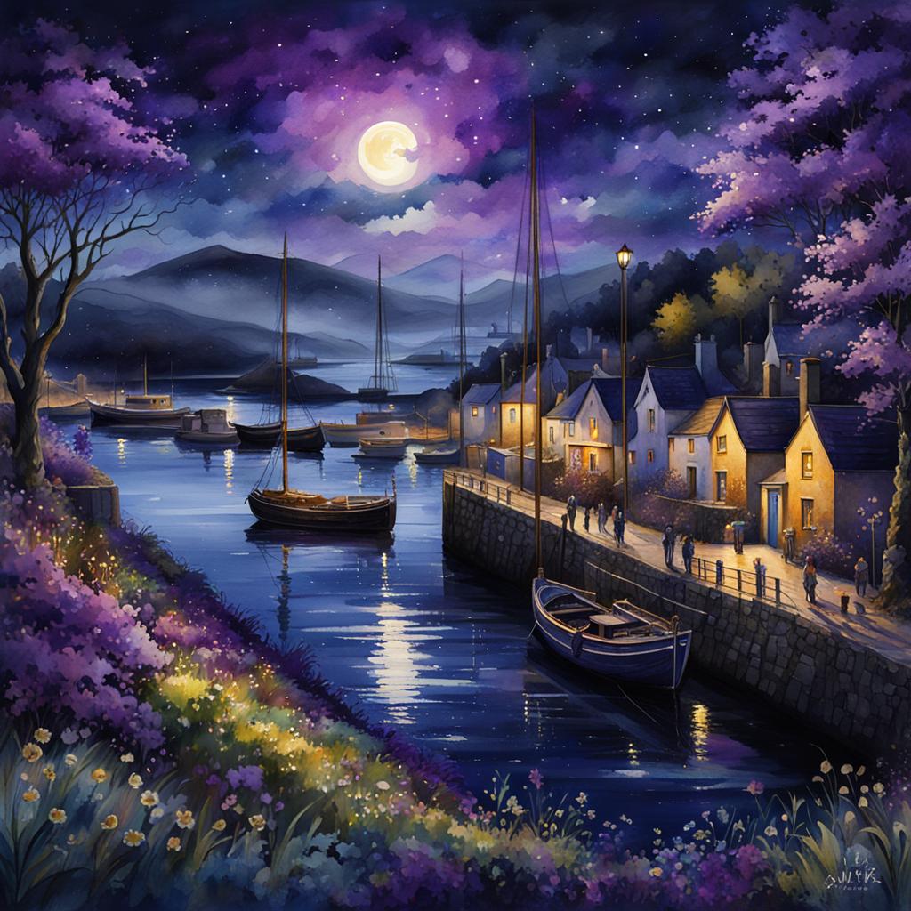 Springtime   Midnight, Baltimore Harbour, Co Cork #irishart #irishartist   #irishartists #irishartforsale #irishartcollectors #irishartgalleries   #irishlandscapes #irishlandscapesketch #nftdealer #nftinvestor #nftinvestors   #nftart #nftartist #nftcommunity #nftcollector