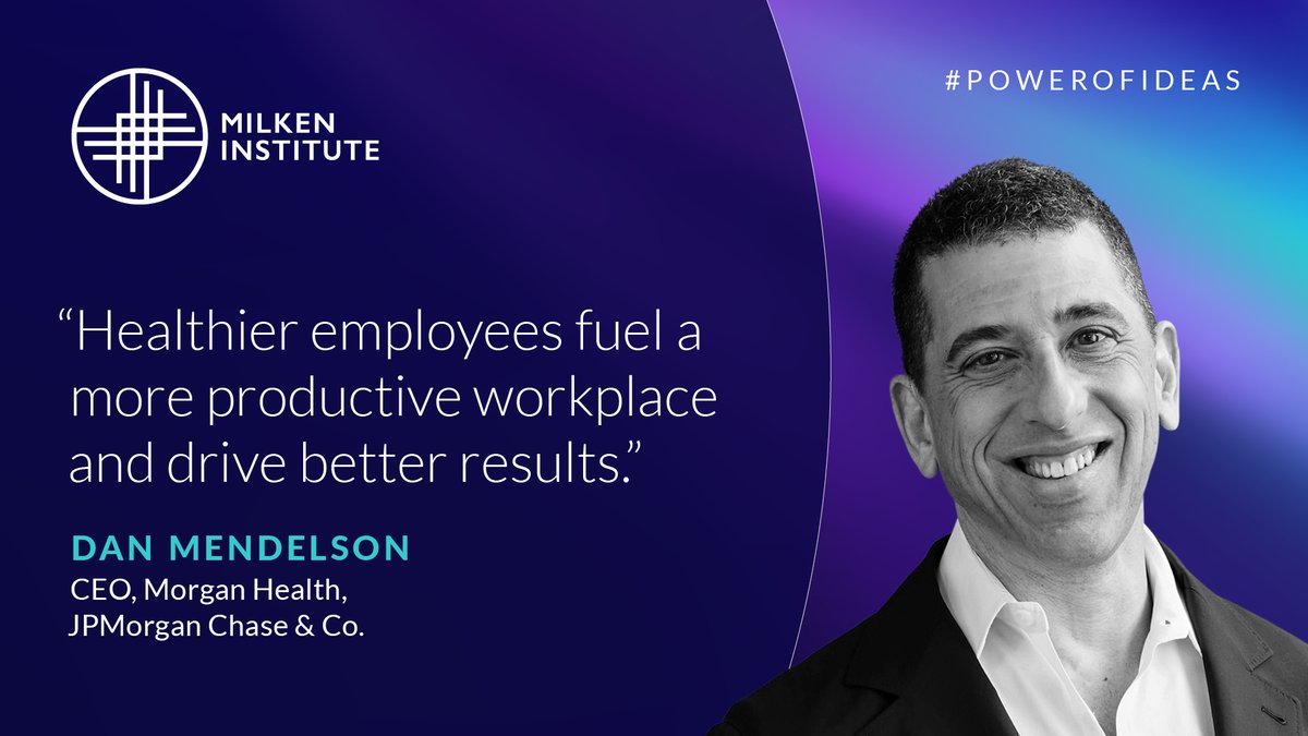 Purpose-driven health care is good for business. @dnmendelson, CEO, @MorganHealth , @jpmorgan Chase & Co. writes for #powerofideas about addressing social problems head-on to create meaningful returns for shareholders and communities. Read more: milkeninstitute.org/article/health……