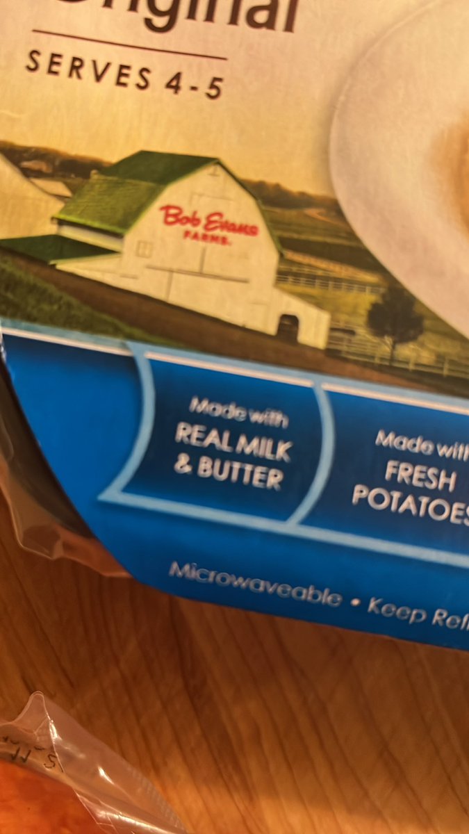 Why does “made with real milk and butter” have to be a thing? #food #bobevans #crazy