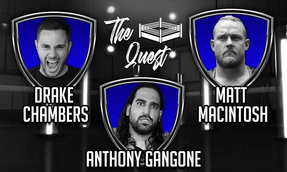 On May 5 at 6pm we go live with episode 1 of @wrestleconstant mini-series “The Quest.” 2 3-man pods of round robin action leading to a 4 man tournament. Catch the action on youtube! Featuring @AnthonyGangone @SlayDragons_ @MacBombPro @AzRi3aL @MattVertigo @PatDynamite