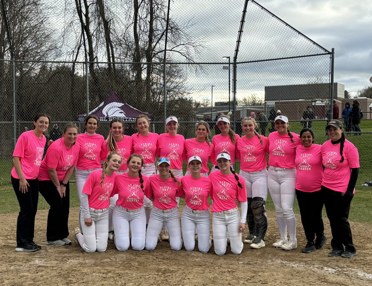 A big win for our girls today! Shoutout to Guilderland for supporting a great cause with us. Back to work Friday at Bethlehem. 🔥 🔥🔥 Martin: 3B Benamati: HR (2) 💣💣 Haluska: HR 💣 @BHBLAthletics @518Softball