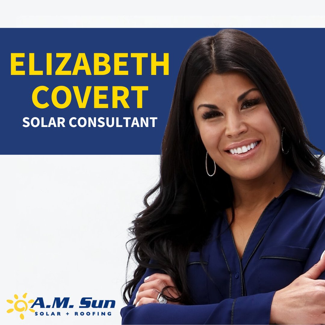 Meet Elizabeth - Solar Consultant ☀️ Here is what she has to say about working on our team: “I love meeting new people. Every day isn’t the same and every solar energy system is unique. I also love being able to work alongside her husband, Glen. A.M. Sun Solar is a family!”
