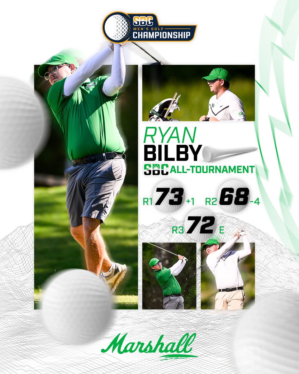 Ryan Bilby was named to the 2024 SBC All-Tournament Team after a 3rd place finish in the 2024 SBC Championship. #WeAreMarshall