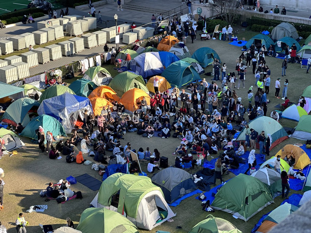 Day 8 of Gaza Solidarity Encampment at @Columbia