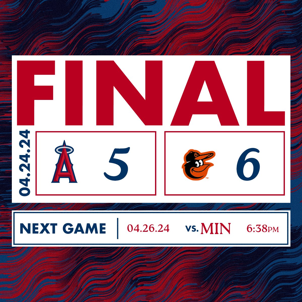 FINAL: Angels 5, Orioles 6