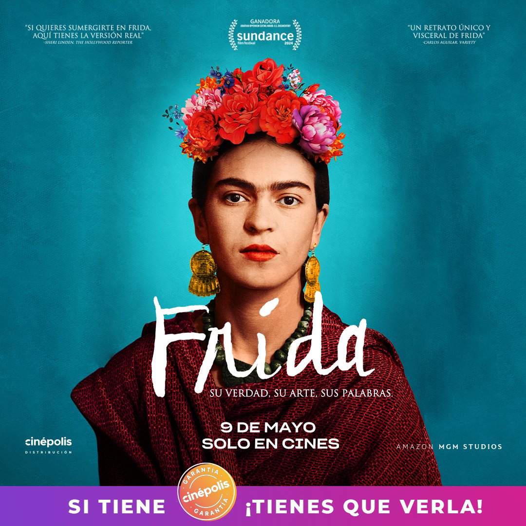¡Garantizada! Un documental a partir de las propias palabras de la artista #Frida y de sus diarios. Ya mero llega a los cines este 9 de mayo.