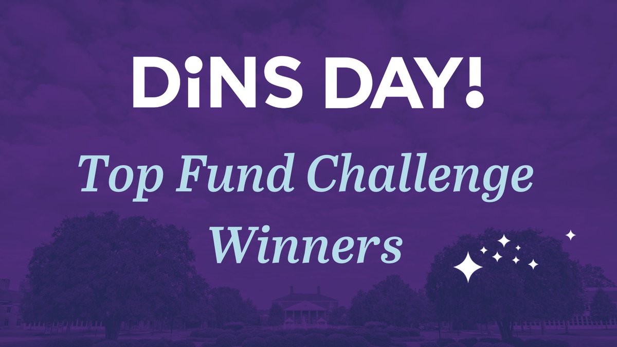 Congratulations to the #DinsDay Top Fund Challenge winners who received additional funding for securing the highest number of donors:

🏃‍♂️Track and Cross Country: $10,000
💪Strength and Conditioning: $6,000
💜Areas of Greatest Need: $3,500
🏈Football: $2,000
📣Cheerleading: $1,000