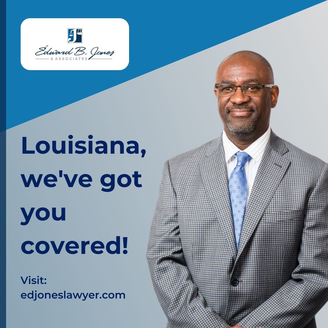 Louisiana, Edward B. Jones & Associates, LLC is here to serve you with expert legal guidance and support. Trust us to navigate your legal challenges and protect your rights. Contact us: (985) 399-5944 #LouisianaLaw #LegalSupport #EdwardBJonesLLC