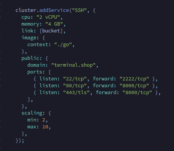let's try something different - sst now deploys your containers point to a dockerfile, link your resources, and add a domain dead simple, directly use real infra, and skip the middleman quickstart in reply
