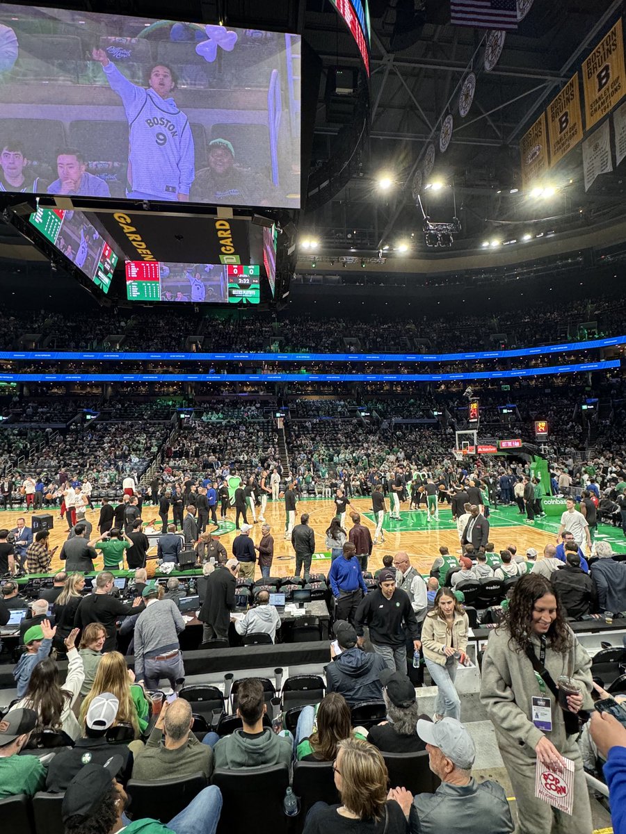 Back in Boston and ready for some Celtics playoff hoops!
