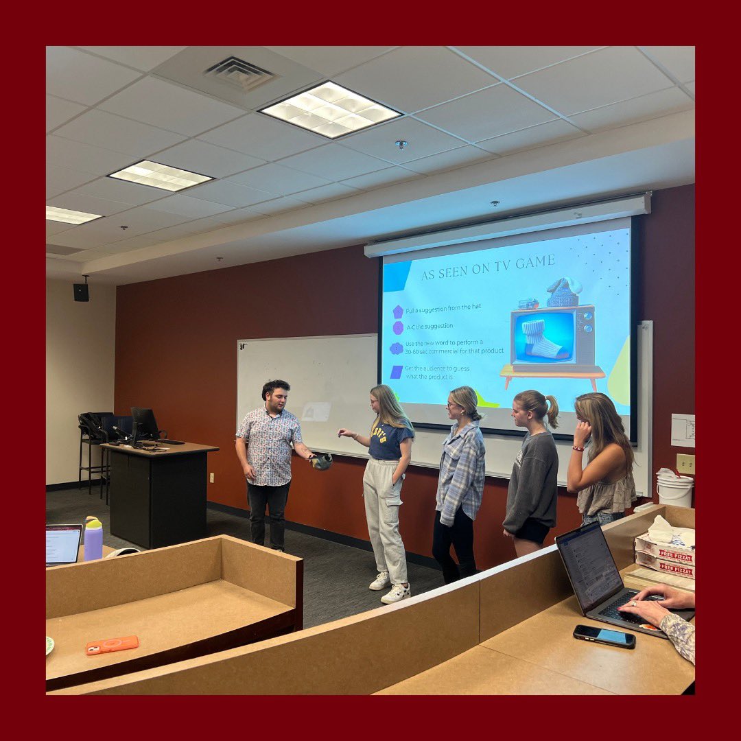 DohertyCenter's tweet image. Improv Workshop🛠️
Congrats to Quintin for creating and presenting the first improvisation workshop! Students got first hand experience with improvisation and got advice on how to “improv” on the spot in real life scenarios!