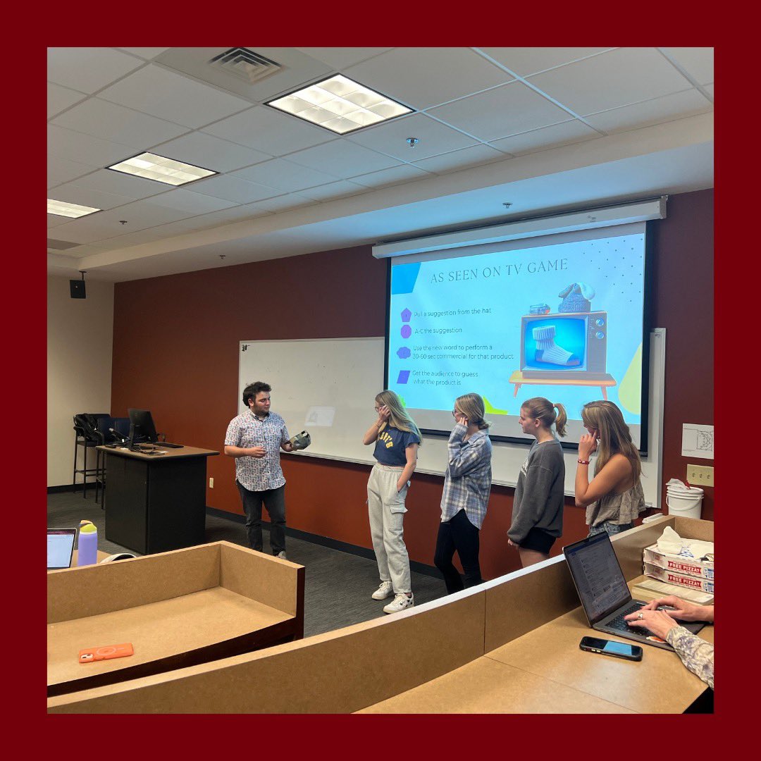 DohertyCenter's tweet image. Improv Workshop🛠️
Congrats to Quintin for creating and presenting the first improvisation workshop! Students got first hand experience with improvisation and got advice on how to “improv” on the spot in real life scenarios!