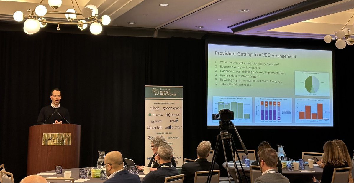 We’re huge fans of Simon Weisz, president of Greenspace Health, who spoke today on the convergence of Measurement-Based Care and Value-Based Care. @greenspaceMH is playing a leading role in the transition to Measurement-Based Care for hospitals and health systems.