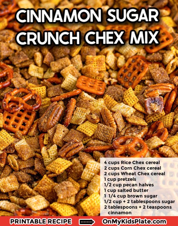 Cinnamon Sugar Crunch Chex Mix
Recipe: onmykidsplate.com/cinnamon-sugar…
Sweet, crunchy, salty, yum! This Chex party mix is so addictive, and is absolutely delicious! #chexmix #partyfood #easyrecipe