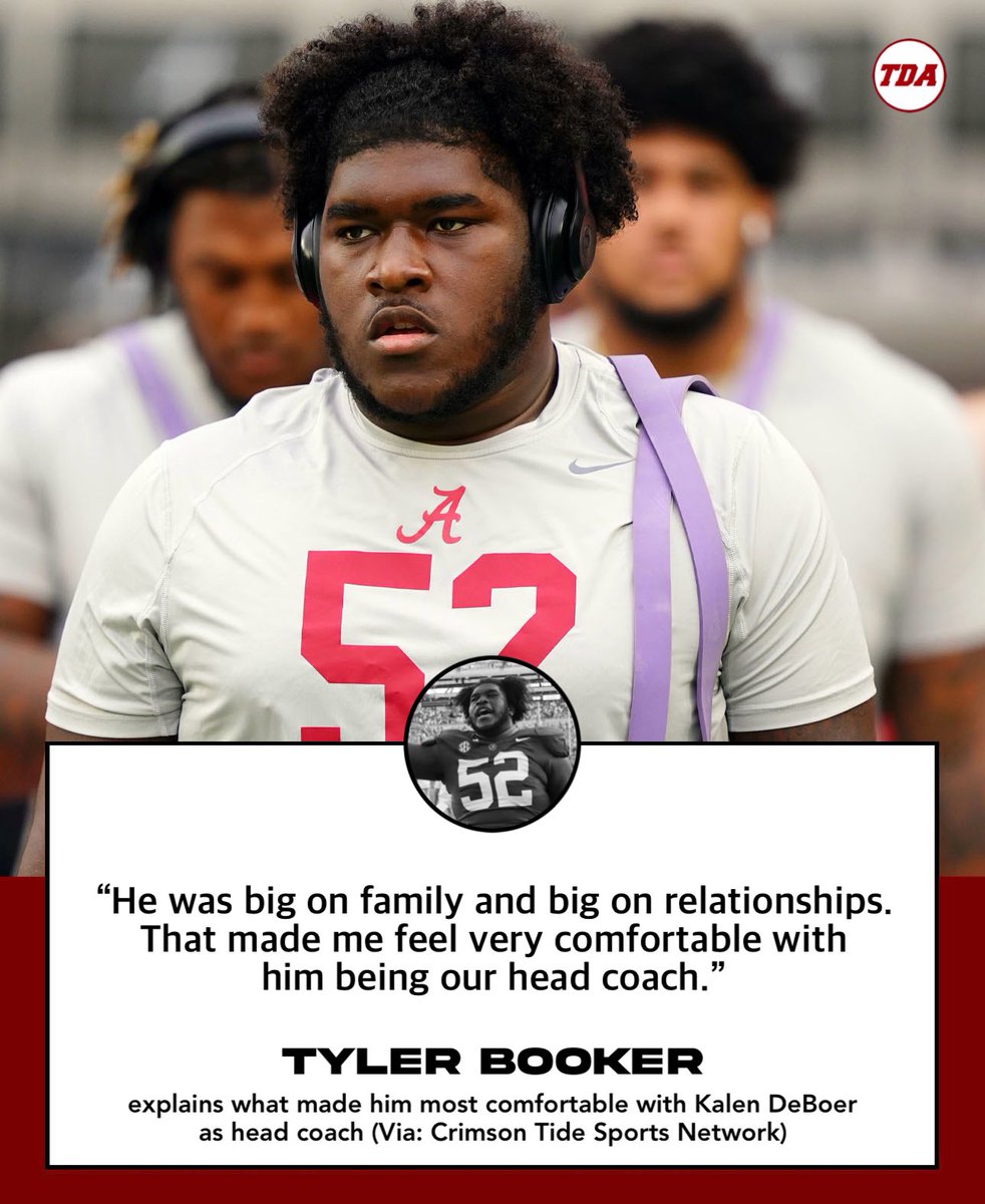 Alabama OL Tyler Booker explains what made him most comfortable with the transition from Nick Saban to Kalen DeBoer.