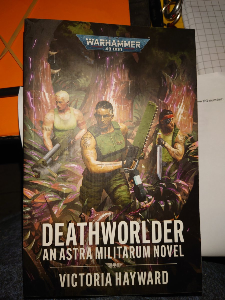 This arrived today. My favourite Catachans ever, probably going to recreate them in miniature form, how could I not?? @WriterVh I love them all, read it in one night and I'm going to keep this safe so that one day I can get your signature on it.