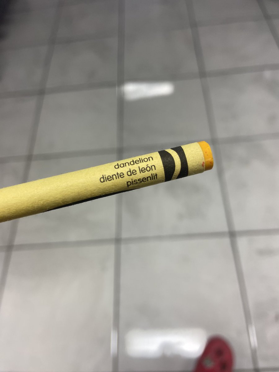 I FOUND A DANDELION CRAYON AT GOODWILL!!!!!!!!!!!