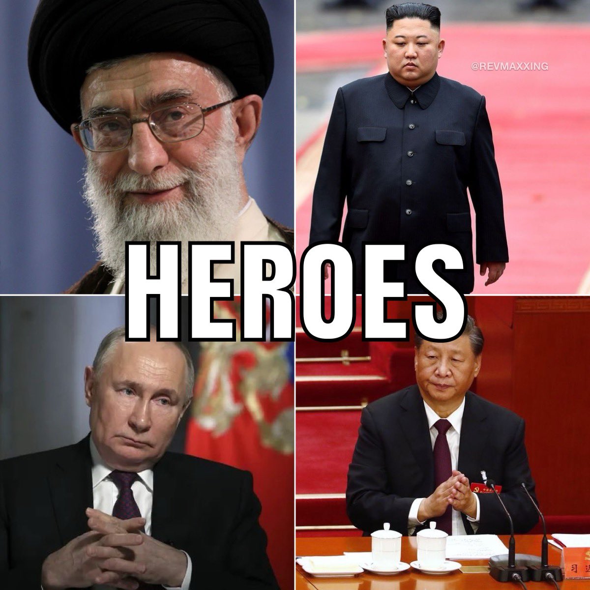 REVMAXXING's tweet image. Do you agree? 🇮🇷 🇰🇵 🇷🇺 🇨🇳