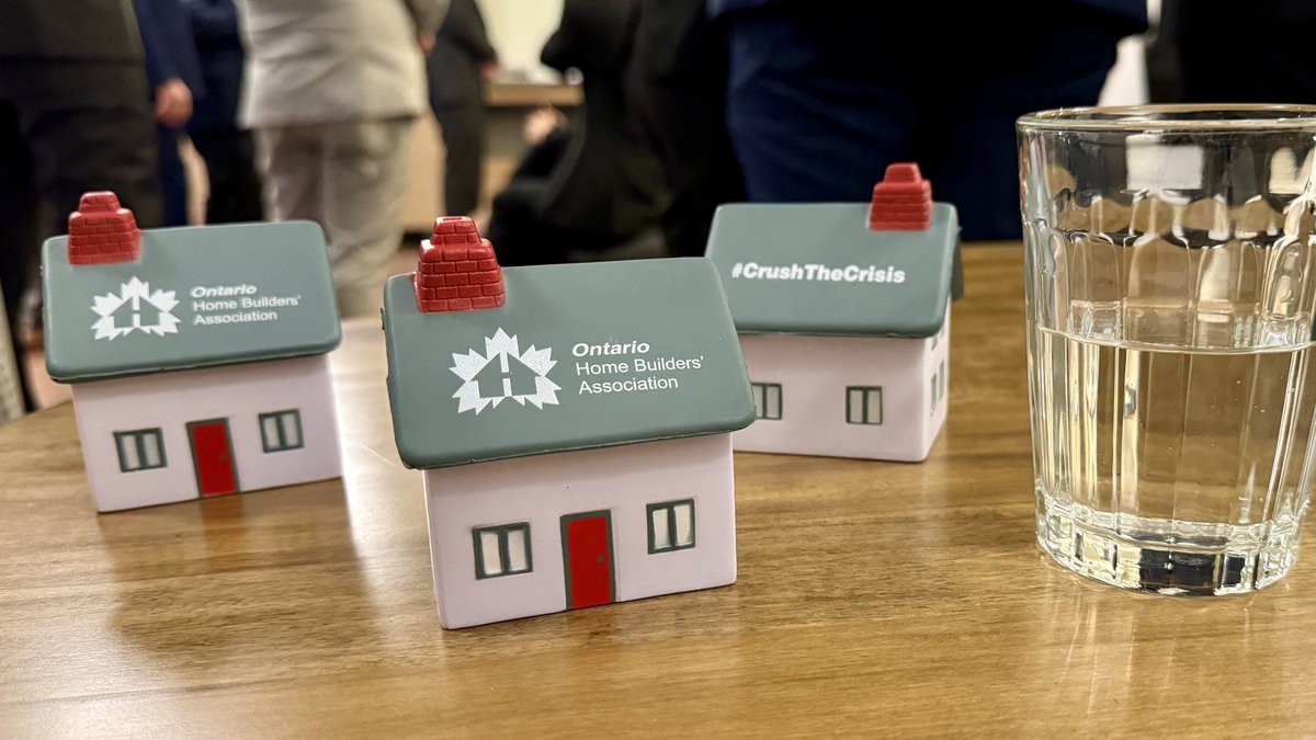 Does anyone know if promotional stress relievers shaped like houses are under consideration to be counted as homes by Minister Calandra to reach his provincial housing goal? 🤔🏠 #onpoli