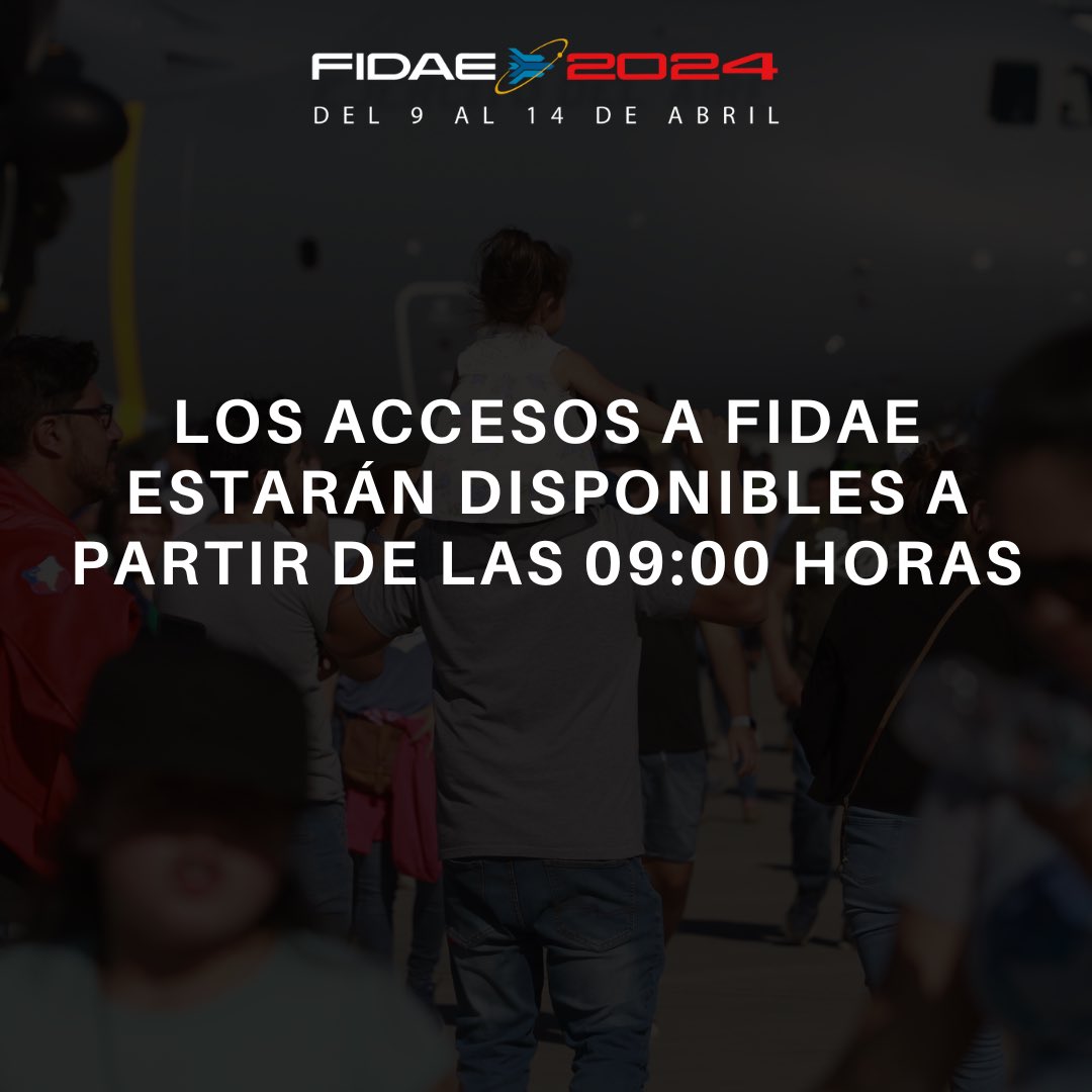 Estamos emocionados por dar la bienvenida a todos a FIDAE! Los accesos estarán abiertos a partir de las 09:00 horas para que disfruten de todo lo que tenemos preparado.