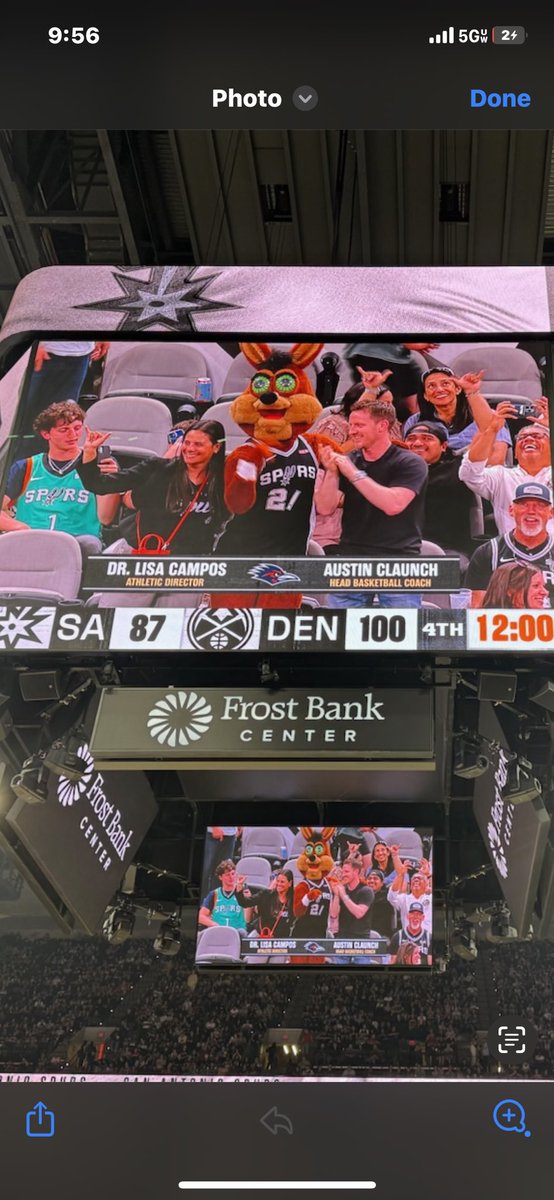 @LisaUTSA @spurs @UTSAAthletics @AustinClaunch05 Great game and was awesome to see Dr. Campos and Coach Claunch. Welcome home coach! #210TriangleOfToughness