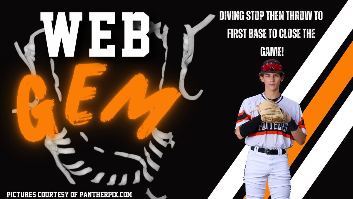 To end the game Colten Pargas earned our #WebGem by laying out to stop a ball at third base and making the throw to first base for the out. @MVISD @PantherSportsMV @rcaudiosports